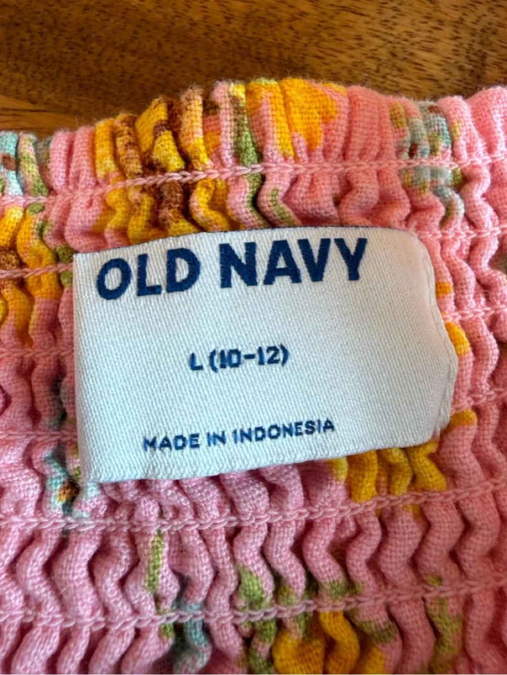 Old Navy Pink Floral Sundress with Yellow Flower Print